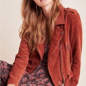 Blank NYC Martha Corduroy Belted Moto Jacket from Anthropologie